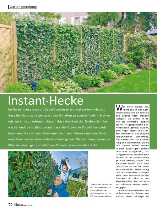 Die Vorteile einer Instant-Hecke