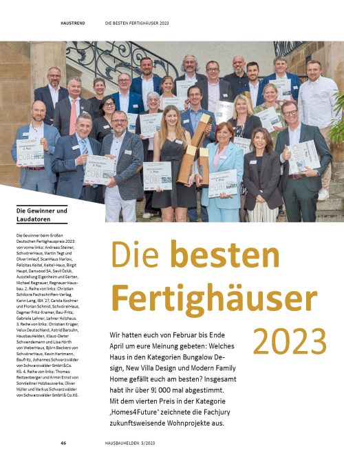Die besten Fertighäuser 2023