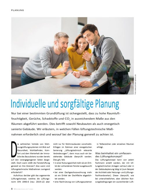 Die perfekte Wohnraumlüftung: Individuelle und sorgfältige Planung