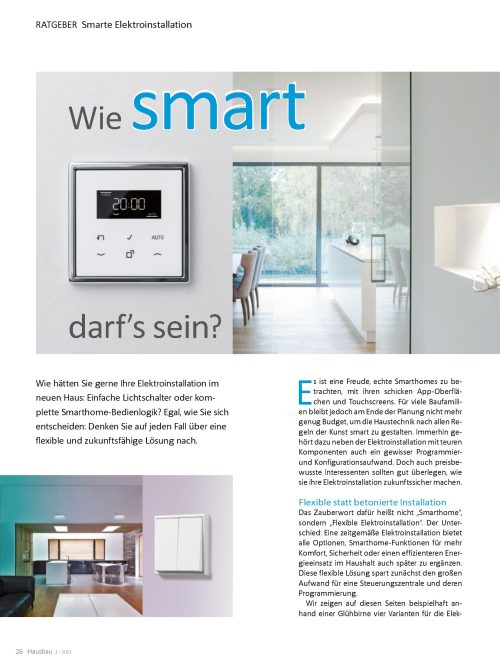 Die richtige Elektroinstallation für das Smart Home