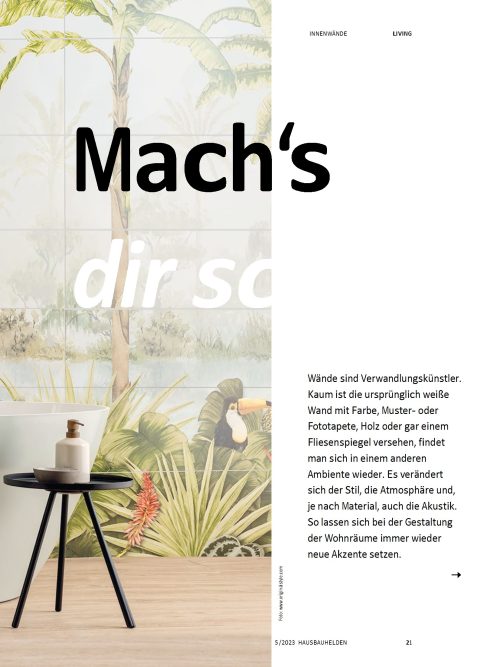 Die schönsten Ideen für Ihre Wandgestaltung