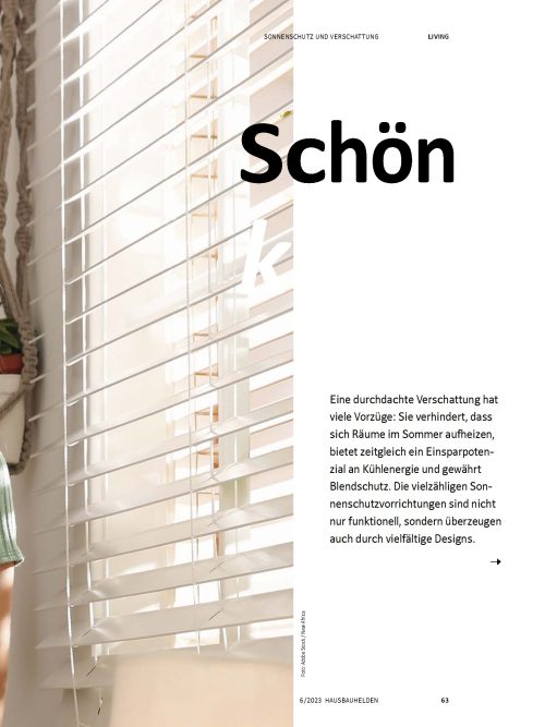 Durchdachte Verschattungen mit überzeugendem Design