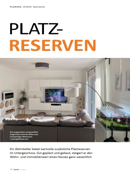 Ein Wohnkeller steigert den Immobilienwert des Eigenheims