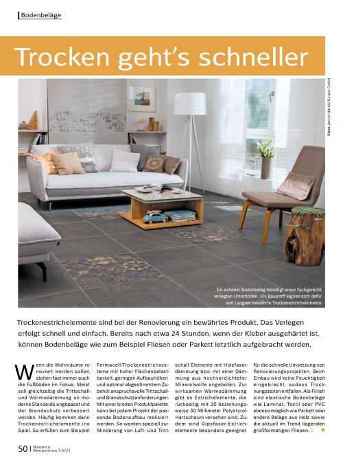 Ein fachgerecht verlegter Unterboden