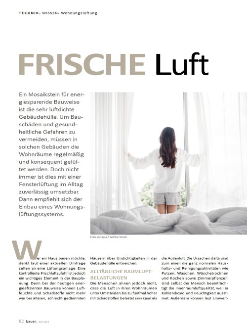 Einbau eines Wohnungslüftungssystems