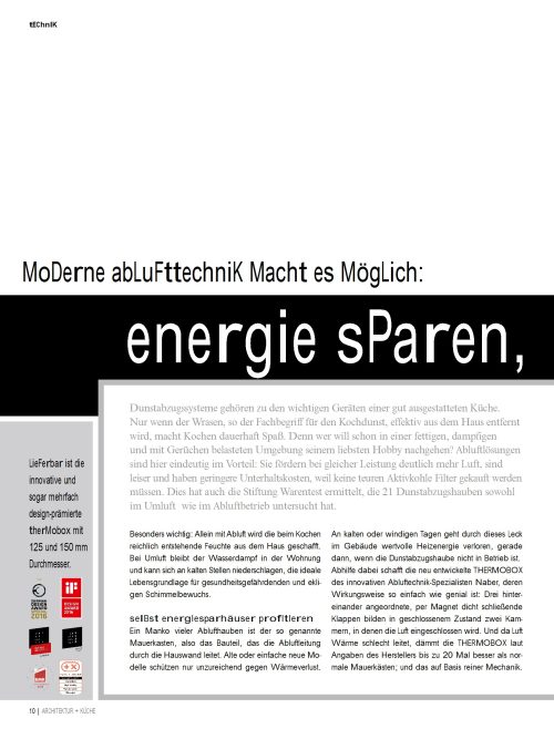 Energiesparen mit moderner Ablufttechnik