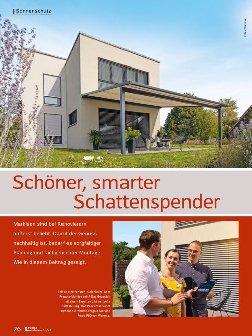 Fachgerechte Montage einer Markise