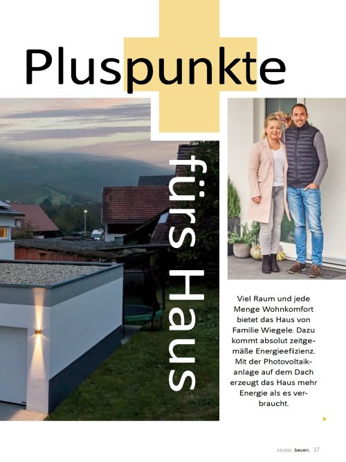 Fertighaus Weiss-Haus Wiegele-Plusenergiehaus