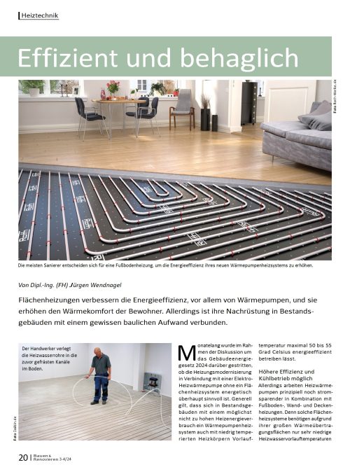Flächenheizung im Altbau nachrüsten