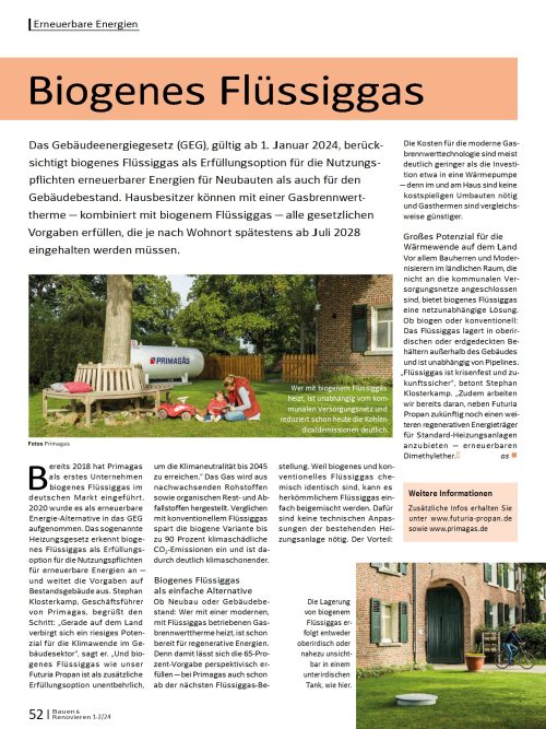 Fluessiggas: Heizsystem mit Zukunft