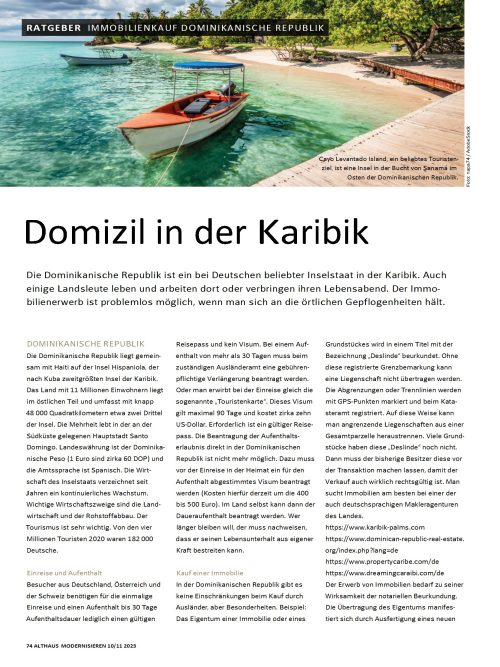 Immobilienkauf Dominikanische Republik