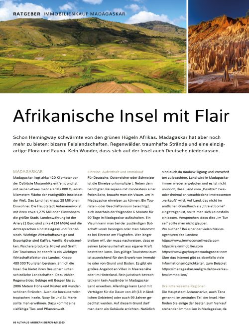Immobilienkauf Madagaskar
