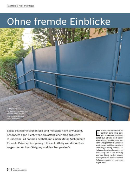 Metall-Sichtschutz