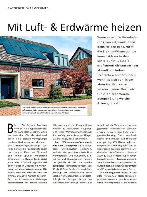 Mit Luft- & Erdwärme heizen