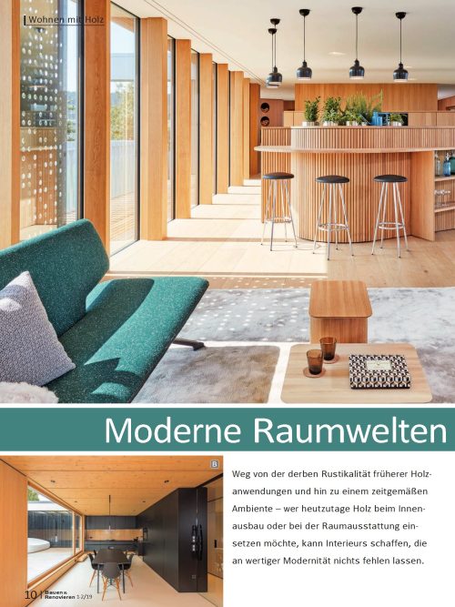 Moderne Raumwelten mit Holz