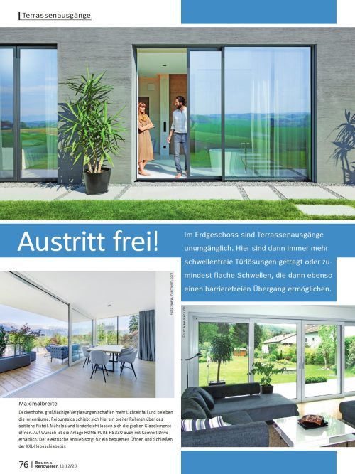 Moderne Terrassenausgänge