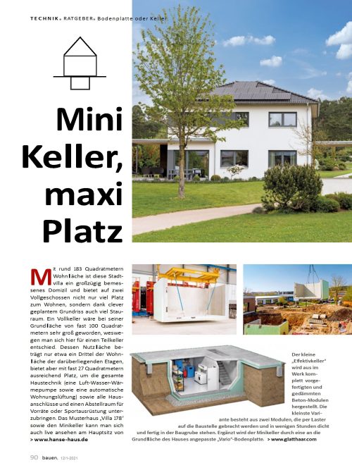 Nutzung eines Minikellers