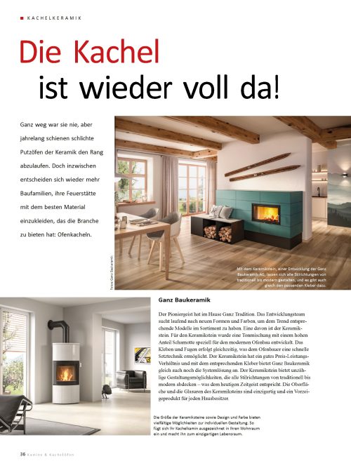 Ofenkacheln sind wieder im Trend