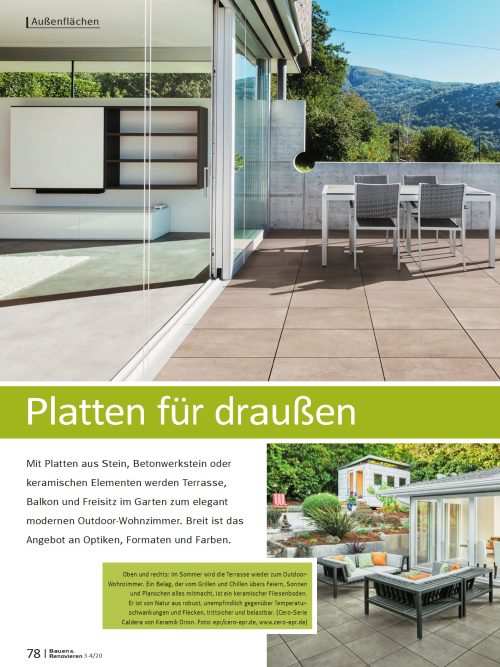 Platten für den Aussenbereich