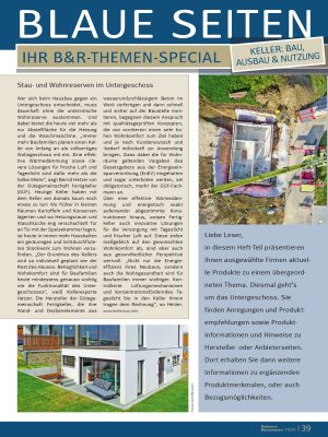 Produktempfehlungen für den Kellerbau