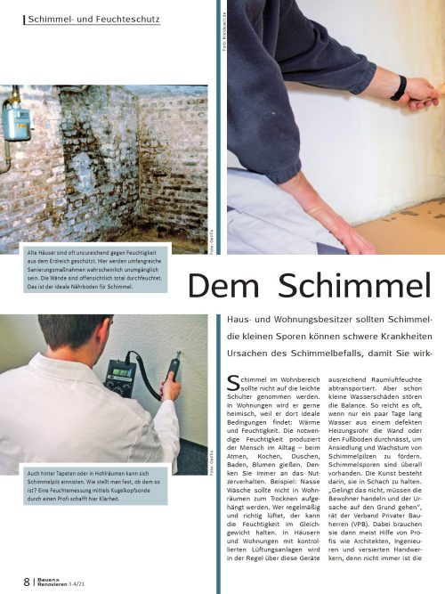 Schimmel und Feuchteschutz im Eigenheim