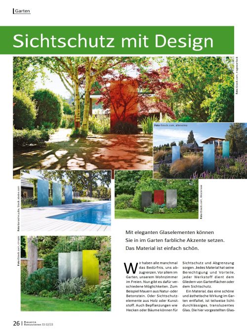 Sichtschutz mit Design