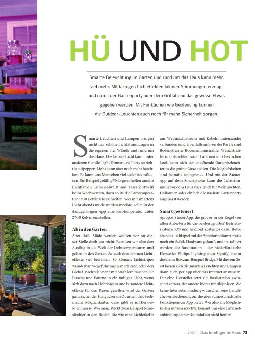 Smarte Gartenbeleuchtung