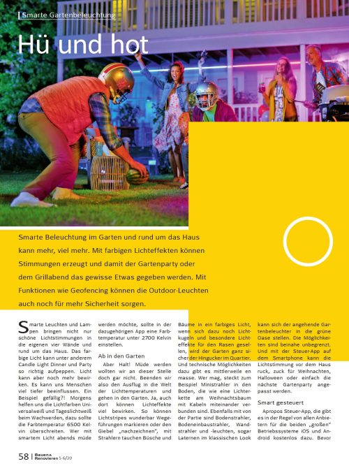 Smarte Gartenbeleuchtung