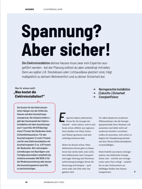 Elektroinstallation richtig planen