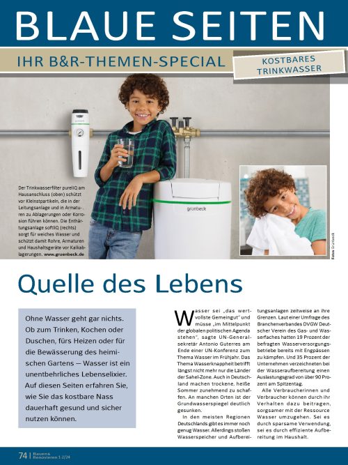 Trinkwasser dauerhaft gesund und sicher nutzen