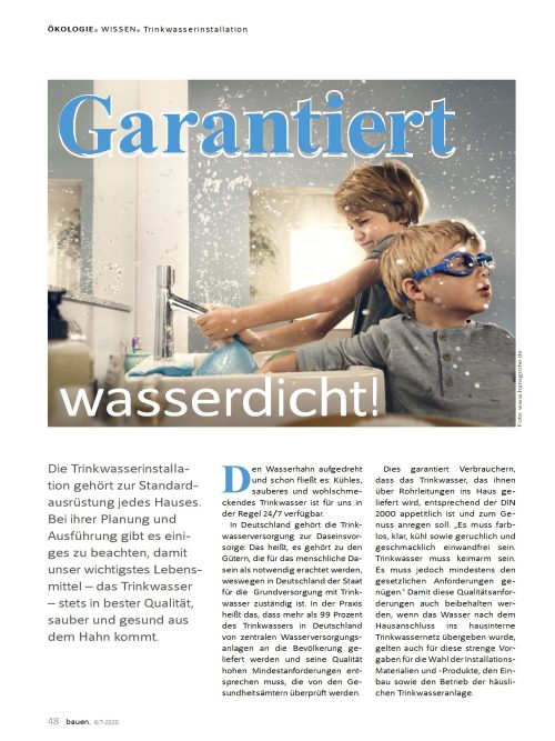 Trinkwasserinstallation: Planung & Ausführung