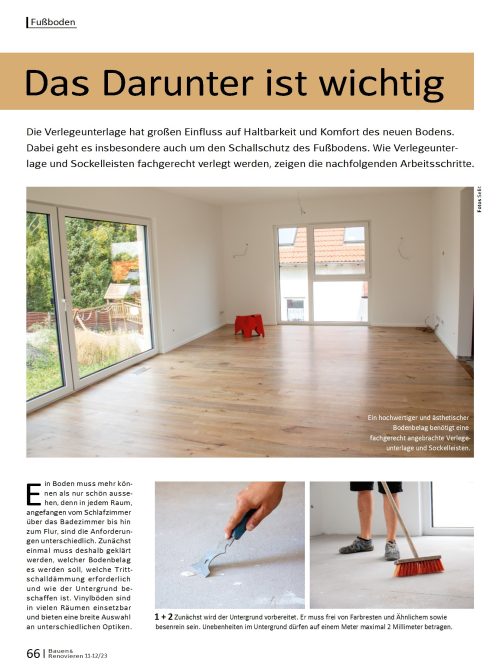 Verlegeunterlage und Sockelleisten fachgerecht verlegen