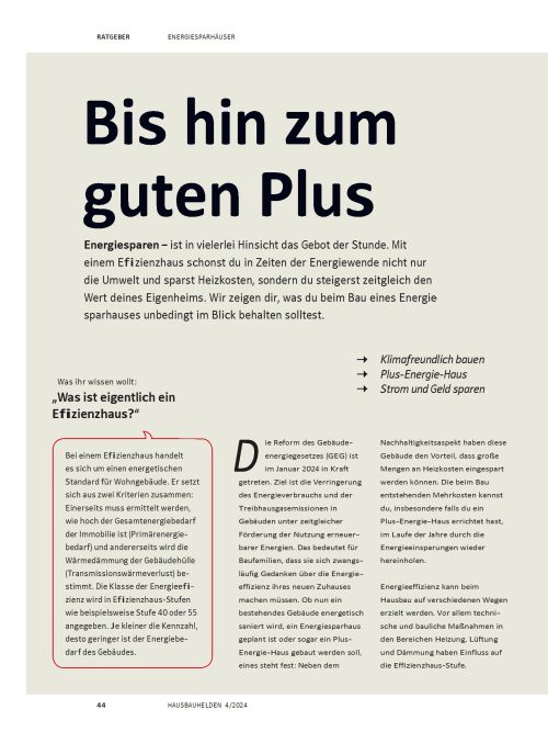 Was ist eigentlich ein Effizienzhaus?