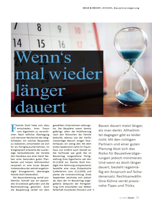 Was tun, wenn es länger dauert?