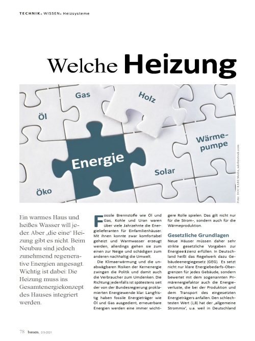 Welche Heizung ist die beste?