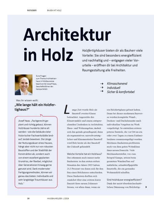 Welche Vorteile hat ein Holzfertighaus?