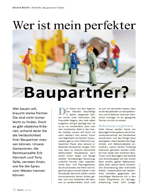 Wer ist mein perfekter Baupartner?