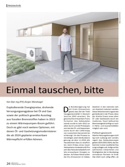 Wie erfüllt man die erneuerbare Wärmepflicht ab 2024