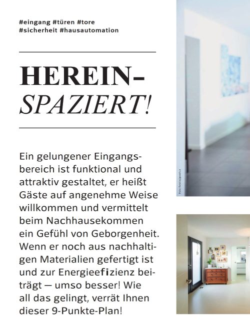Wie sieht ein gelungener Eingangsbereich aus?