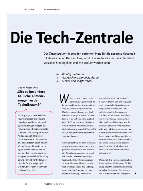 Wohin mit der Haustechnik?