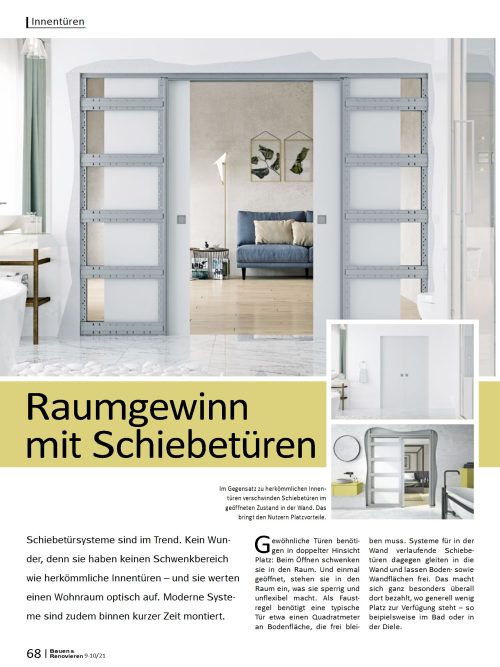 Raumgewinn mit Schiebetüren