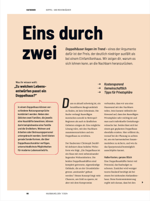 Warum lohnt sich ein Doppelhaus?