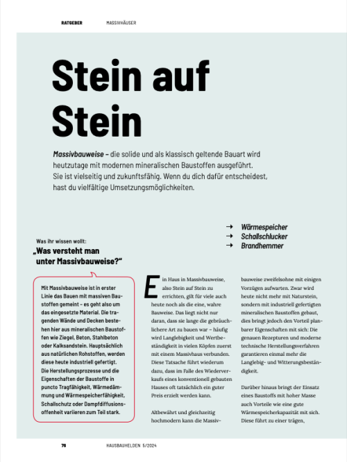 Alles Wichtige über die Massivbauweise