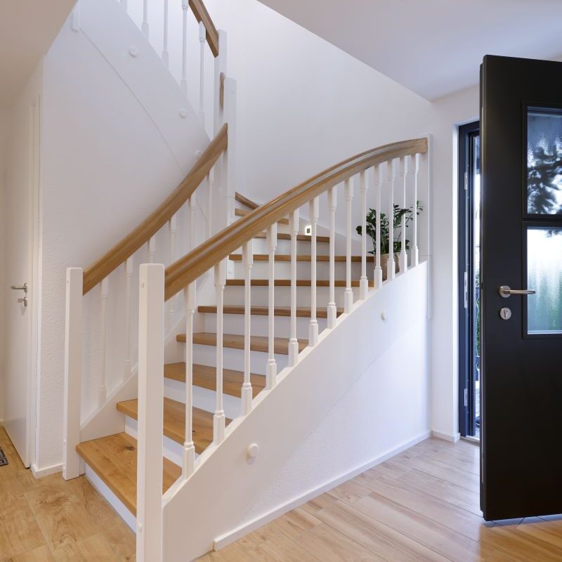 Schwörer Kundenhaus Moser Treppe Erdgeschoss