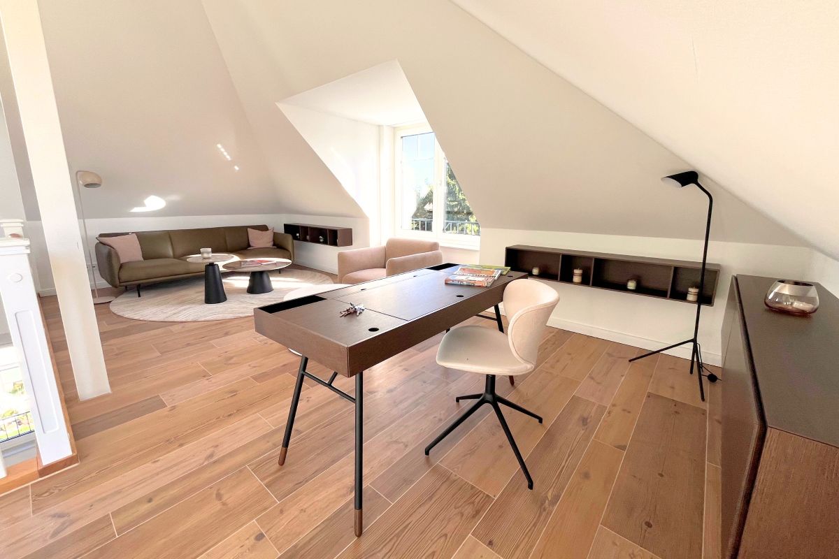 Arge Haus Stadtvilla Dachgeschoss ausgebaut Wohnzimmer