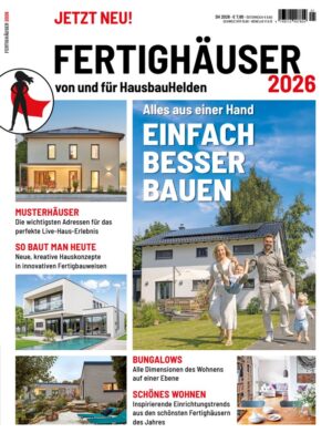 Das ist das Titelbild der Ausgabe Fertighäuser 2026